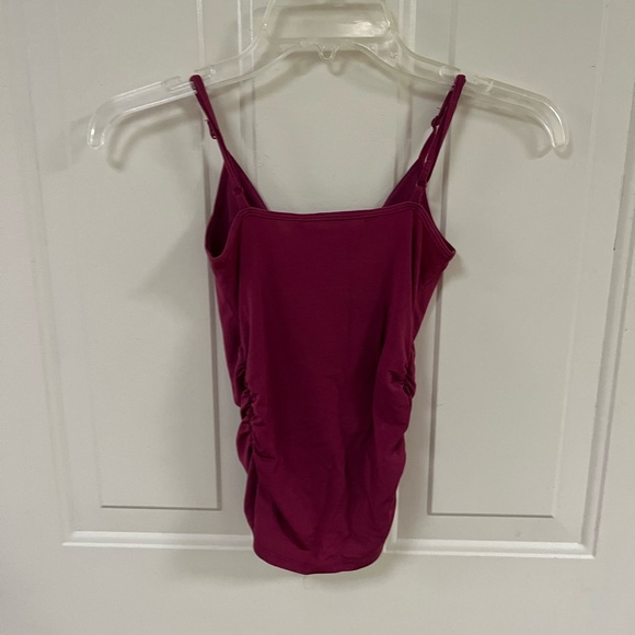 Ruched Burgundy Camisole Top - Picture 3 of 3
